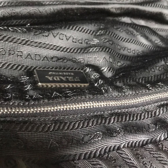 PRADA• authentic rectangular black nylon leather - Picture 8 of 8